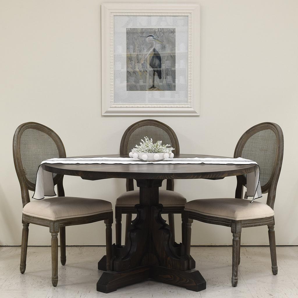 Round Mesh Back Maxwell Chair with Oatmeal Seat