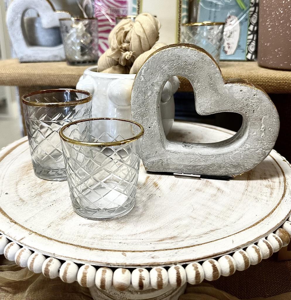 Diamond Etched Glass Votive