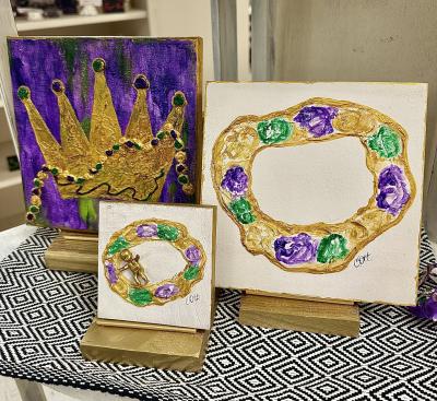 8x8 Wood King Cake Painting