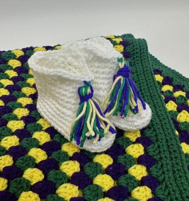 2 Stroller Blanket Mardi Gras