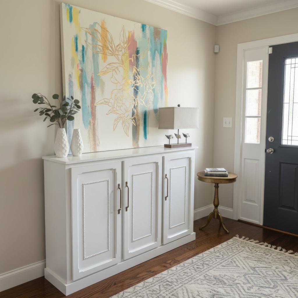 60x12x40 beaded door cabinet 3 door