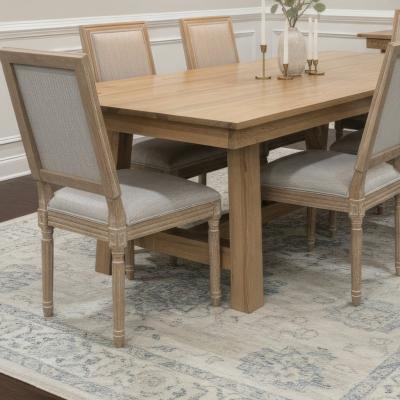 Fully Upholstered Rectangle Back Light Frame Chair
