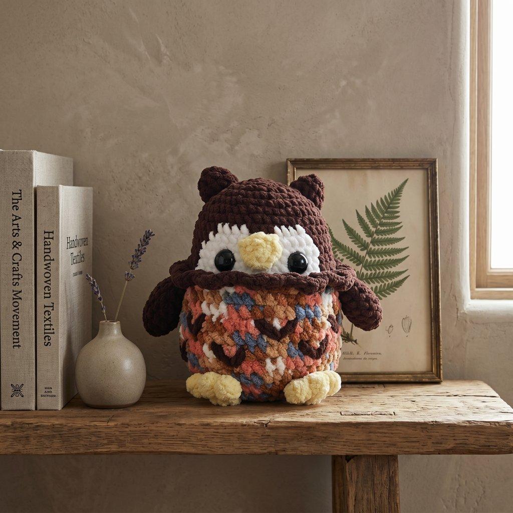 Handmade Crocheted Owl Plush Toy