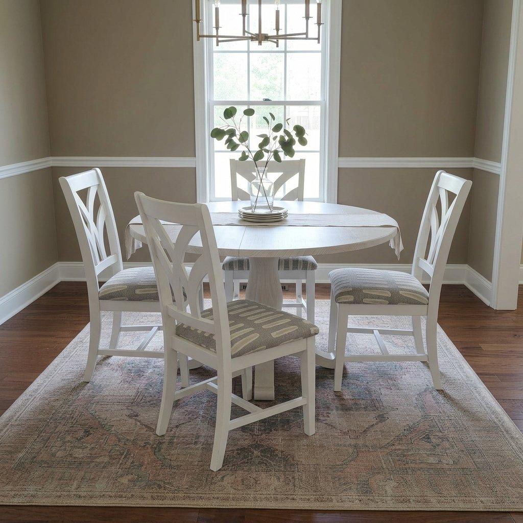 Cypress Wood Pedestal Dining Table