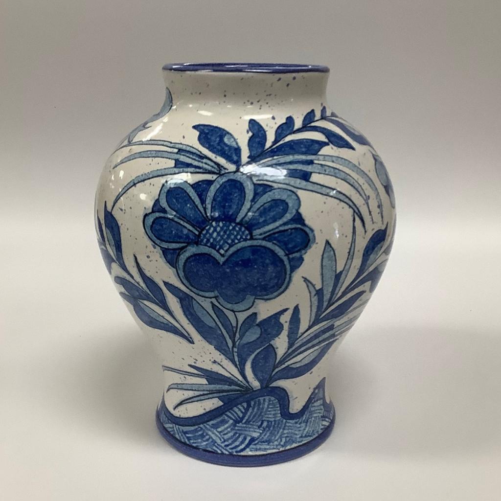 Floral Blue/White Jar 
Made in Italy 