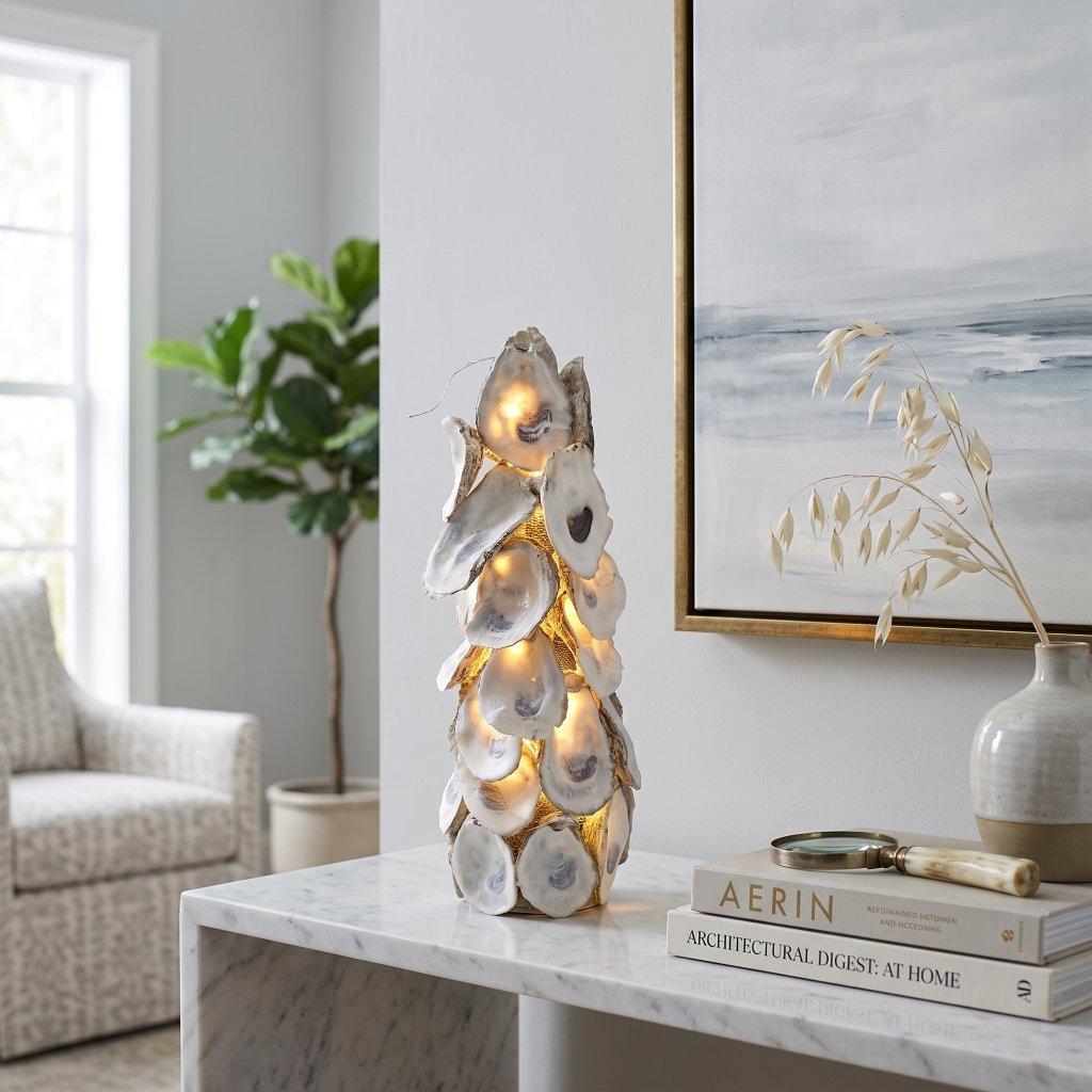 Lighted Oyster Shell Tree