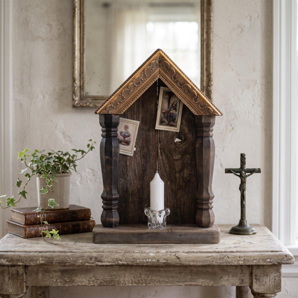 Handcrafted Wooden Devotional Nicho Shrine