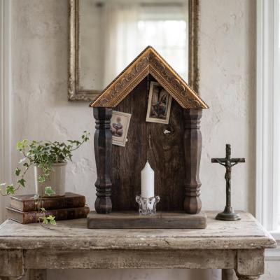 Handcrafted Wooden Devotional Nicho Shrine