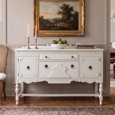 Vintage White Painted Buffet Sideboard
