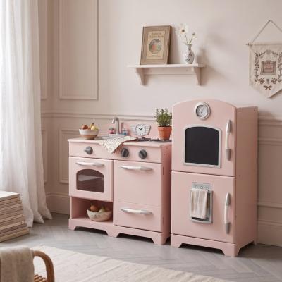 Pink Vintage-Style Children's Play Kitchen