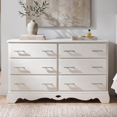 White Six-Drawer Dresser
