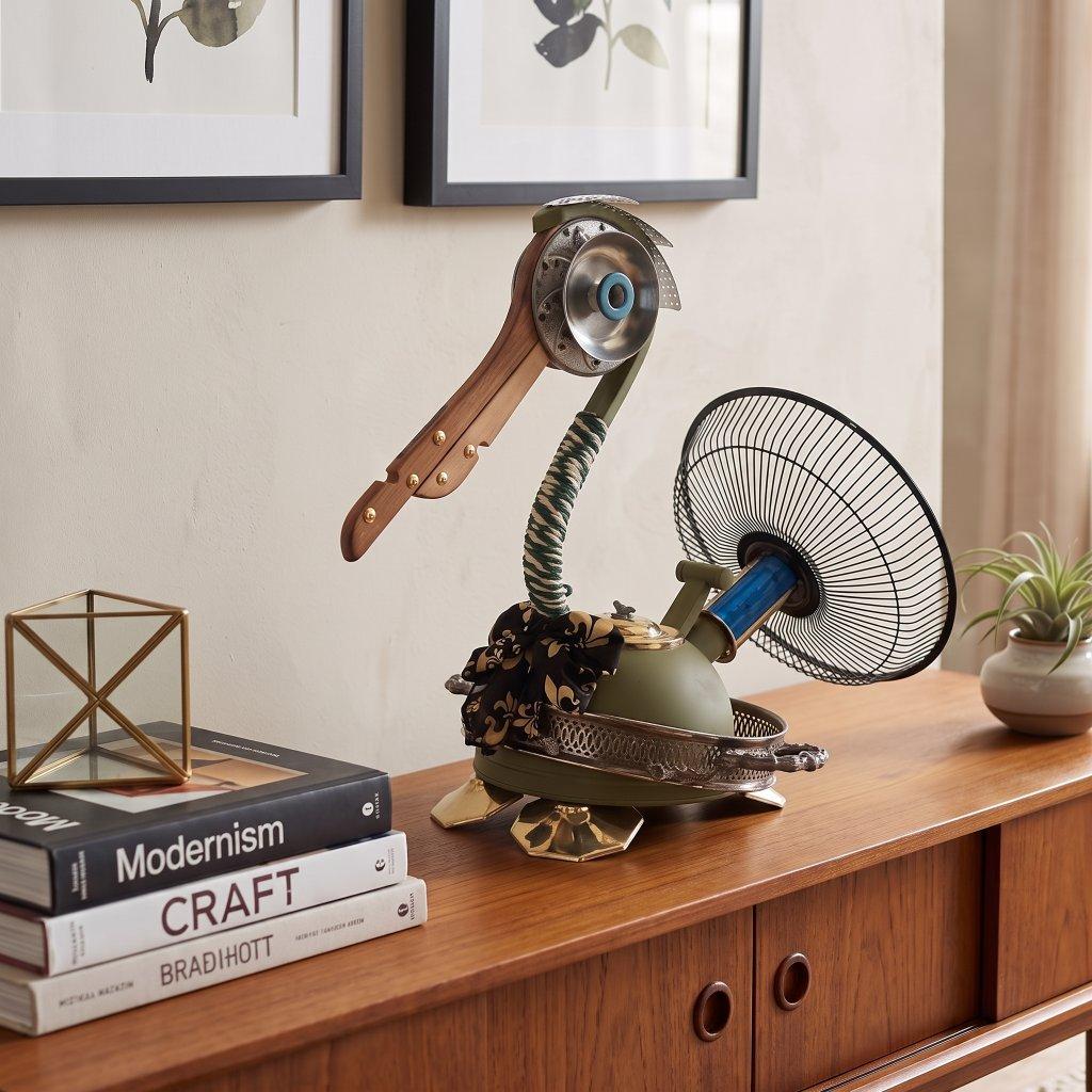 RJ O'Brien Assemblage Pelican Sculpture