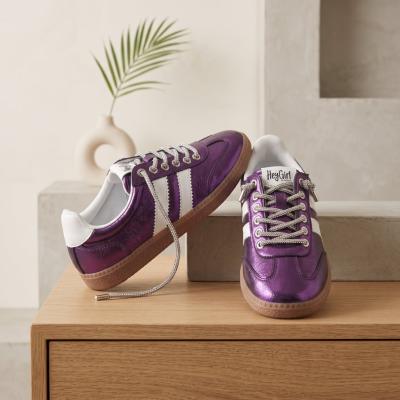 Hey Girl Metallic Purple Sneakers