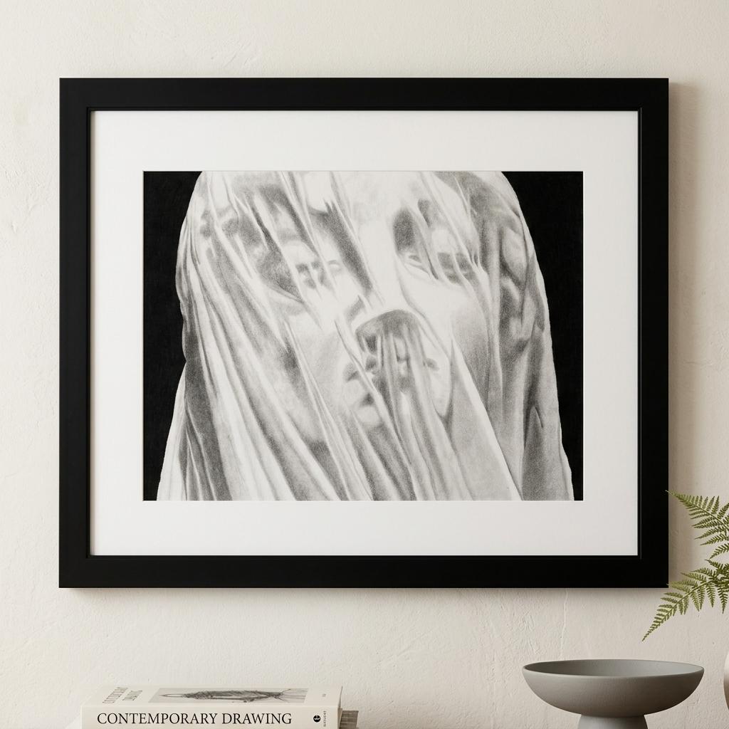 Veil of Light Original Graphite Drawing