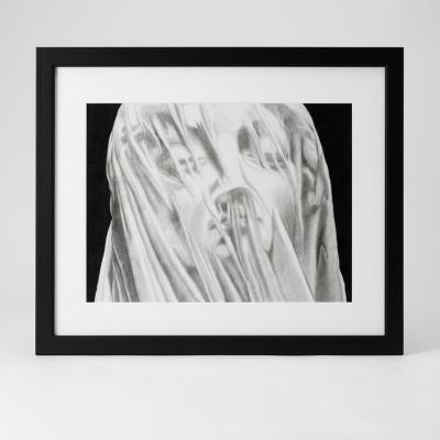 Veil of Light Original Graphite Drawing