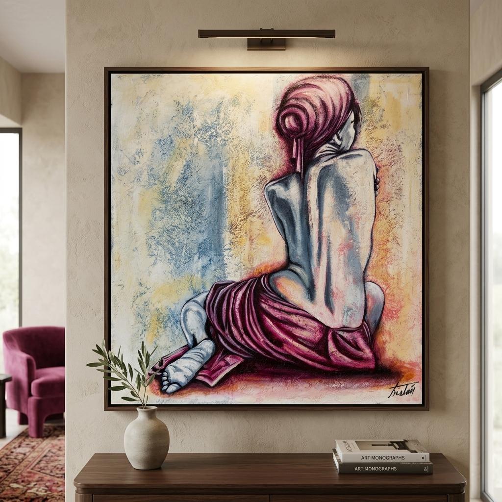 Bathing Lady Figurative Wall Art