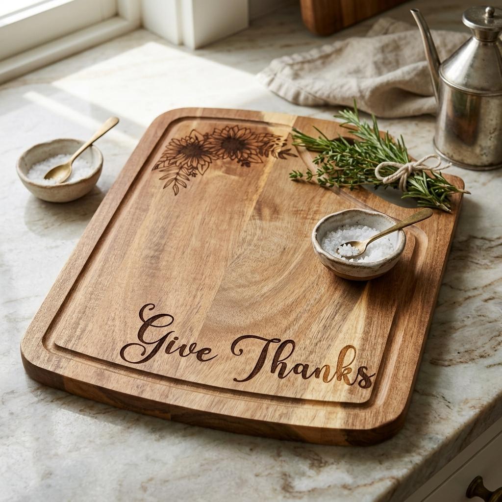 Give Thanks Wooden Serving Board