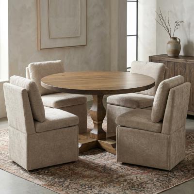 Round Cypress Pedestal Dining Table