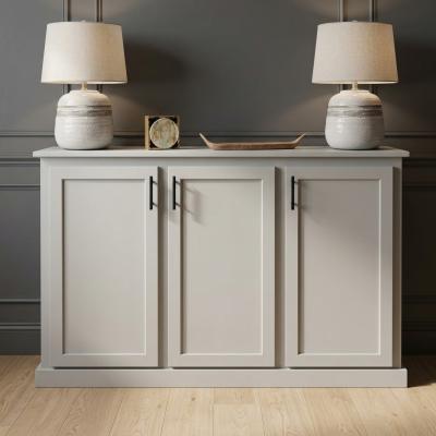 Swedish Gray Three Door Cabinet