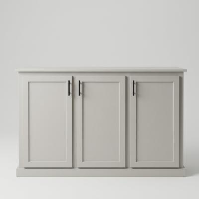 Swedish Gray Three Door Cabinet
