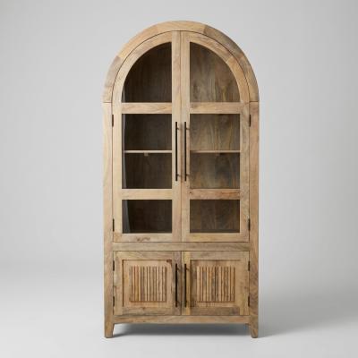 Arched Solid Mango Wood Cabinet