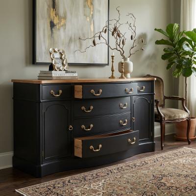 Morganton Black Bowfront Buffet