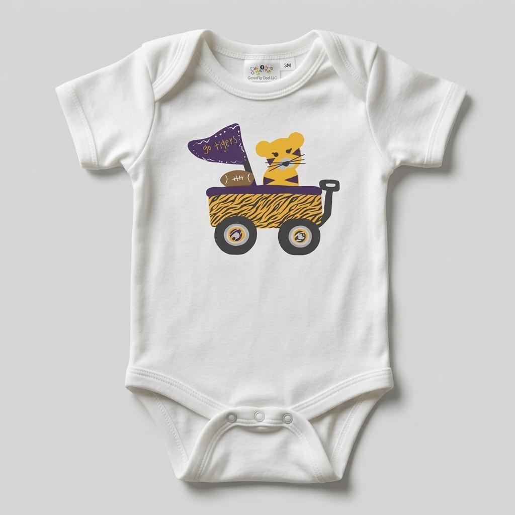 Tiger Wagon Baby Bodysuit