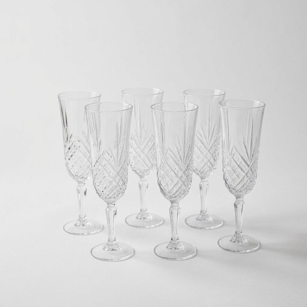 Cristal d'Arques Masquerade Champagne Flutes