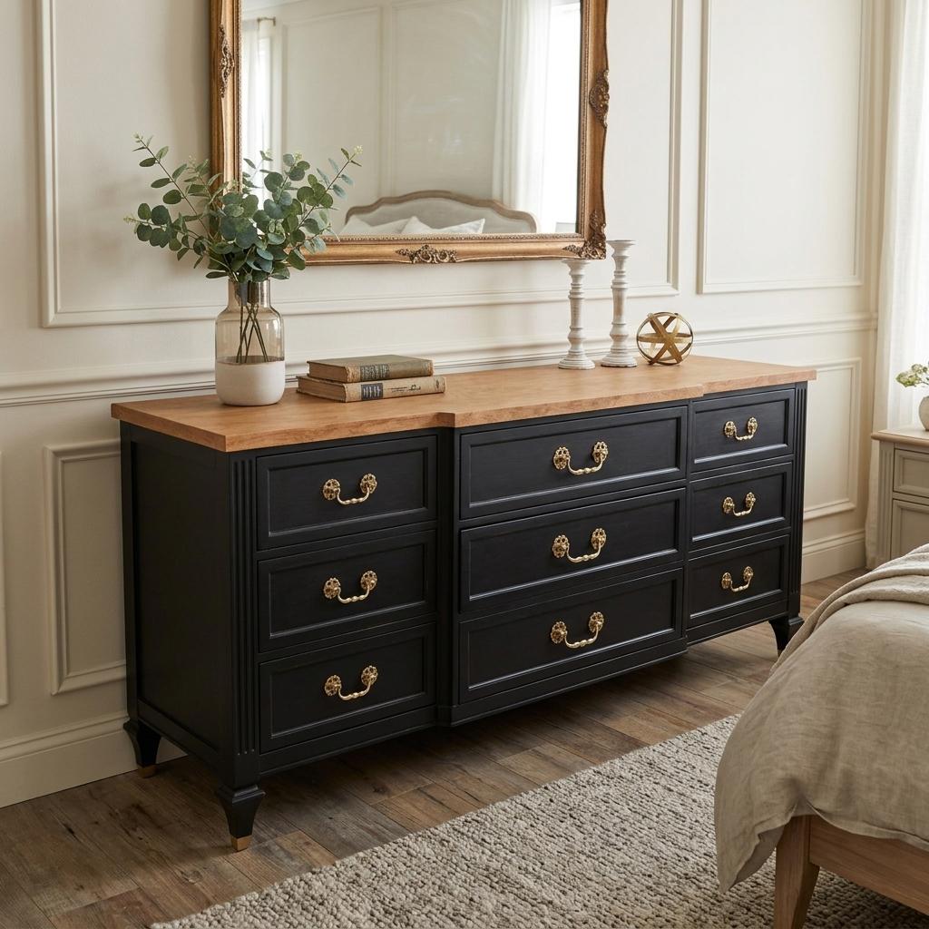 Nine-Drawer Breakfront Dresser