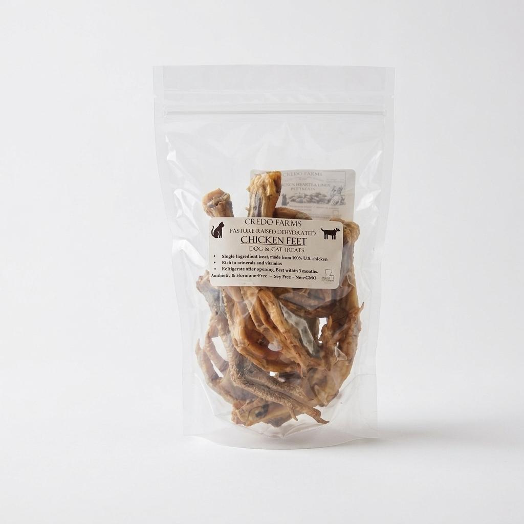 Credo Farms Dehydrated Chicken Feet Treats