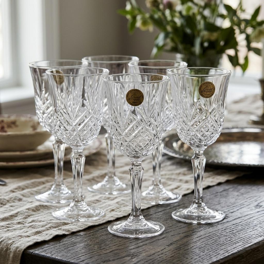 Cristal d'Arques Masquerade Wine Glasses