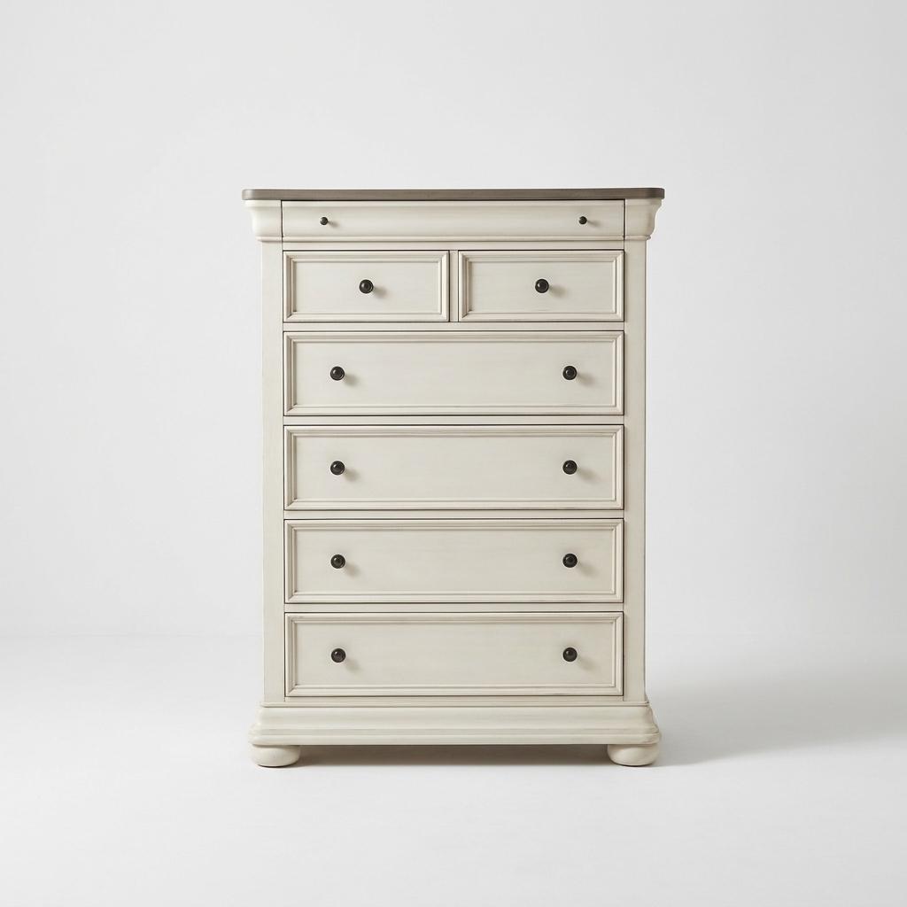 Off-White Tall Chest of Drawers