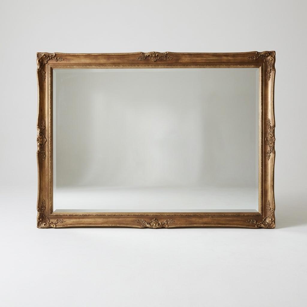 Gilt Ornate Beveled Wall Mirror