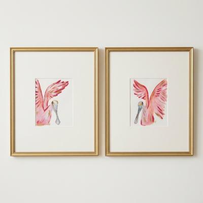 Kristy Baker Framed Spoonbill Painting