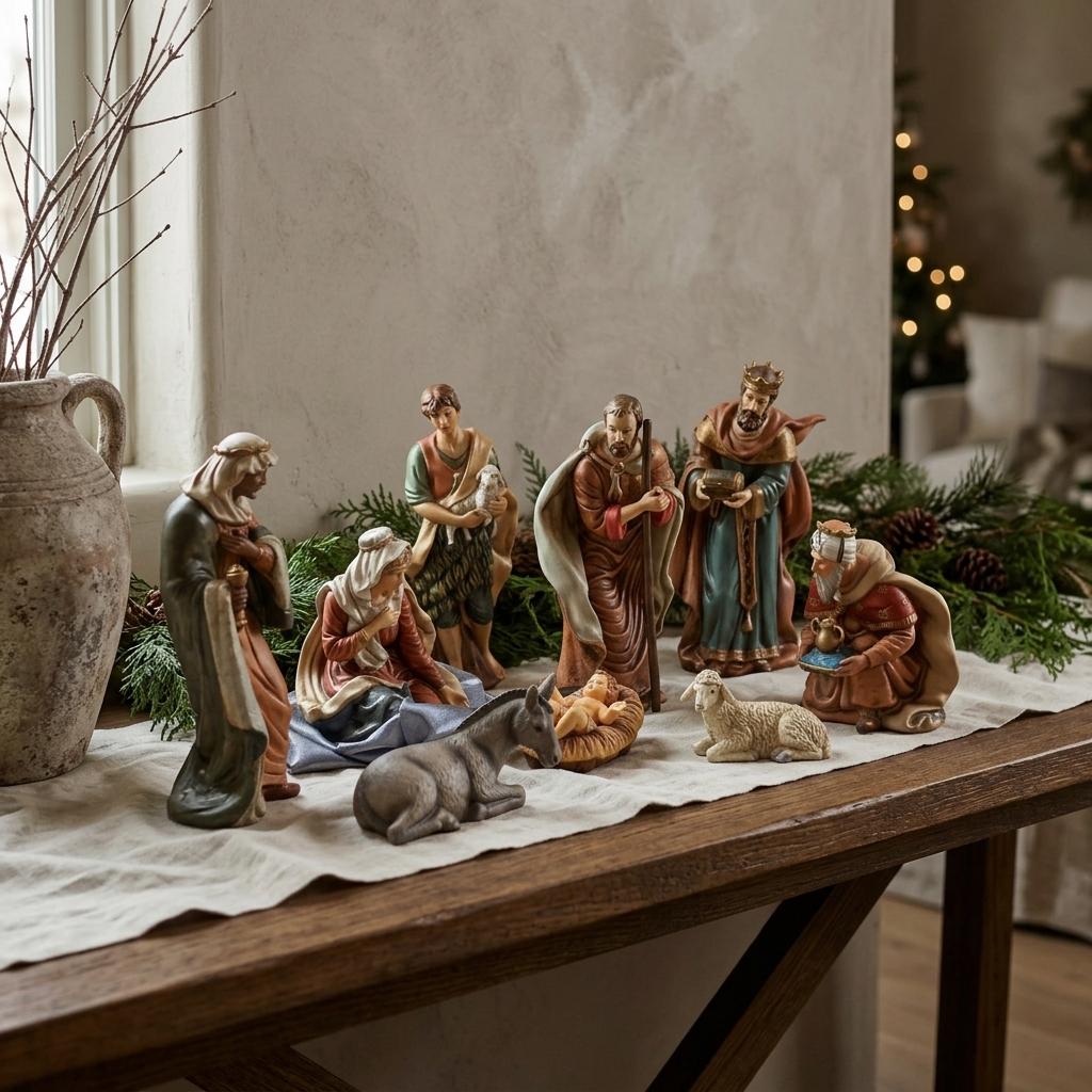 Grandeur Noel 1994 Porcelain Nativity Set