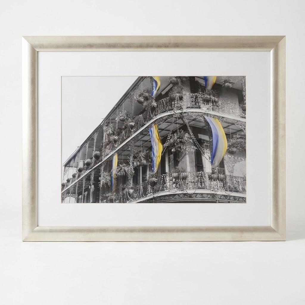 Framed New Orleans Balcony Photograph