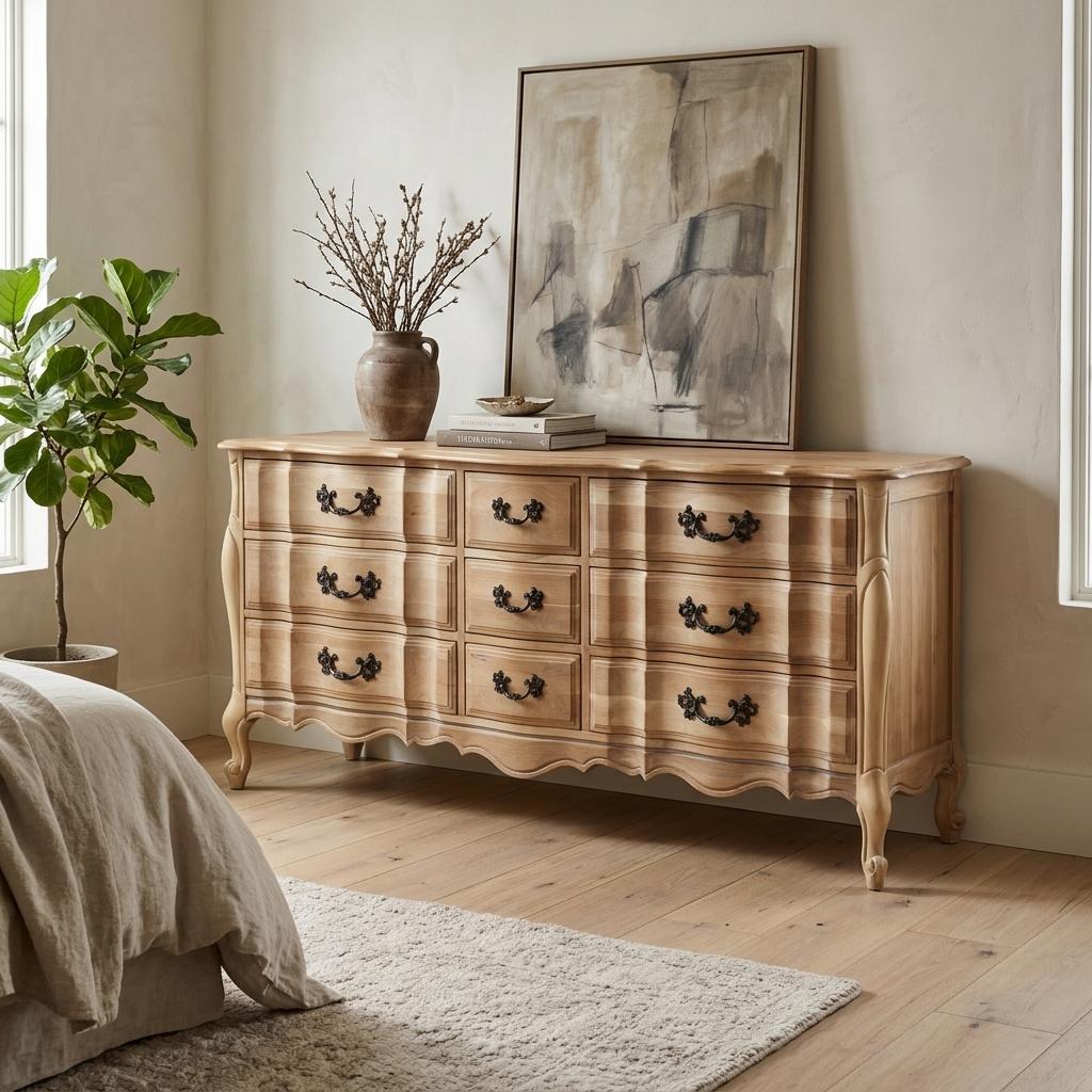 French Provincial Nine-Drawer Dresser