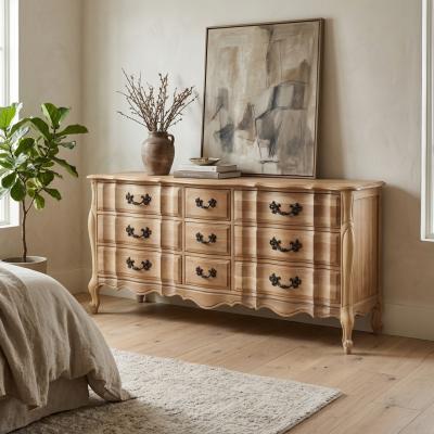 French Provincial Nine-Drawer Dresser