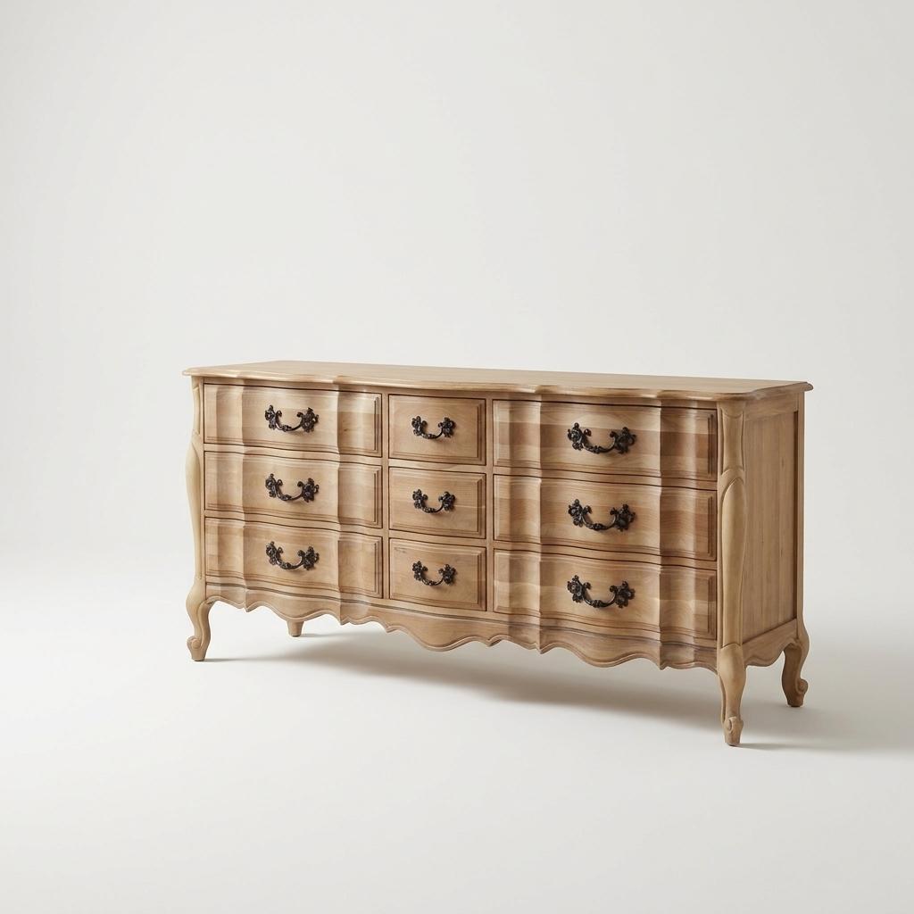 French Provincial Nine-Drawer Dresser